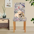 thumbnail image 4 of Yayeee 2 Pack Dining Chair Covers Stretch Parson Chairs Slipcovers Seat Protector, Purple Floral Pattern, 4 of 6