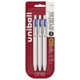 thumbnail image 1 of uni® one Retractable Gel Pens, Medium Point (0.7mm), Blue Ink, 3 Pack, 1 of 7