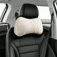 thumbnail image 6 of Honmine Quilted Faux Leather Car Headrest Pillow, Ergonomic Neck Support for Comfortable Driving, Car Neck Pillow for headrests, 6 of 6