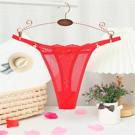 Womens Underwear Lightweight Lace Sexy Transparent Net Yarn Panties Cute Hipster Underwear