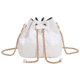 thumbnail image 2 of Bolsa de cubo rombal informal para mujercruzado con cadena con cordón (blanco) Likrtyny Para Estrenar, 2 of 9