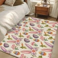 thumbnail image 4 of 3'x5' Area Rugs, Easter Indoor Outdoor Area Rug for Living Room Bedroom, Country Floral Wreath Rabbit Ears Eggs Carrots Washable Bathroom Rugs Kitchen Floor Carpet Mats Home Decor Aesthetic, 4 of 8