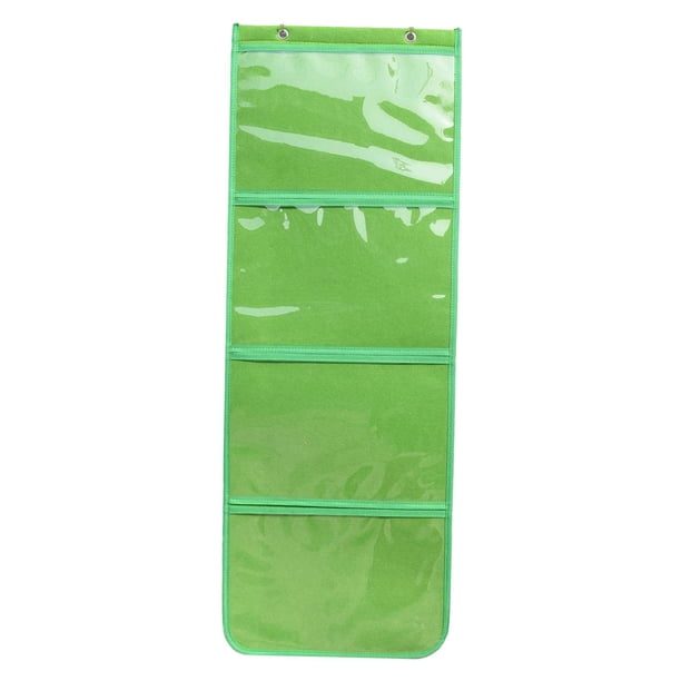 Bolsa para colgar pinturas de jardín de infantes Bolsas para colgar en la pared Bolsa para exhibir obras de arte Cuadrícula verde 4