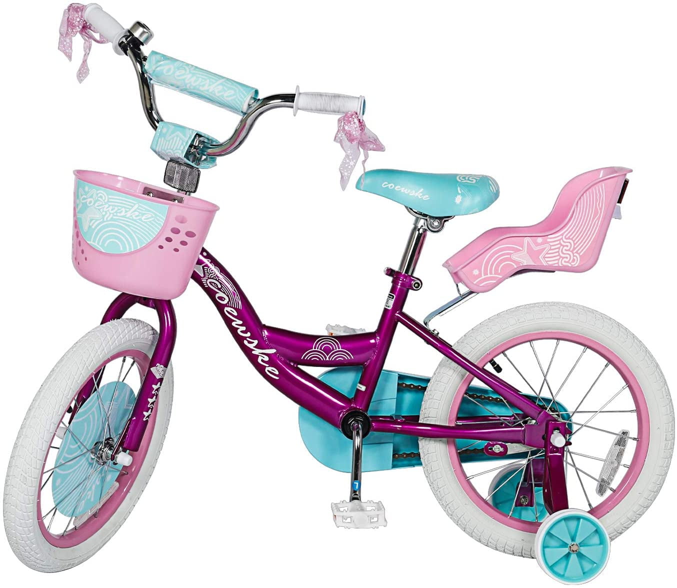 COEWSKE Kids Bike 14-16 Inch Bicycle with Training Wheels for Ages 3 to 7 Years Old Boys and Girls 