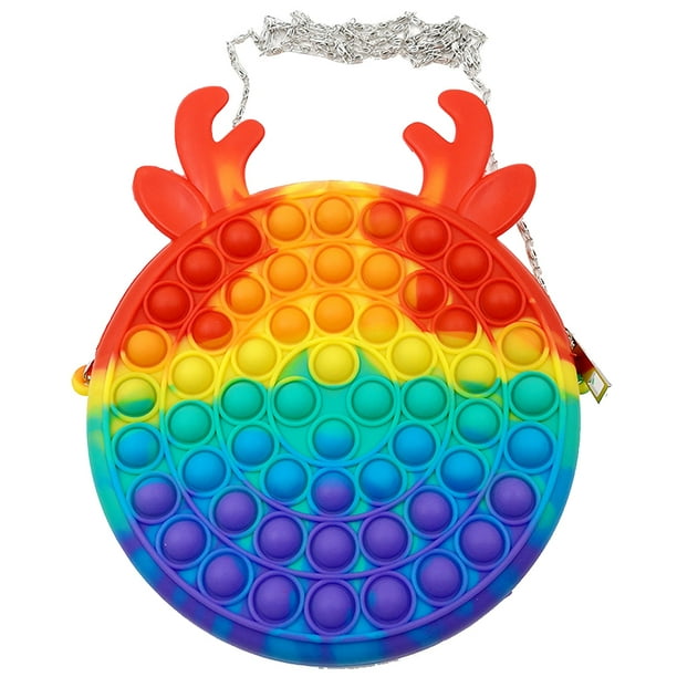 Juguetes de bandolera, juguetes sensoriales, útiles escolares Mochila Bolsa de silicona Pop para niñas Zhivalor 221836-4