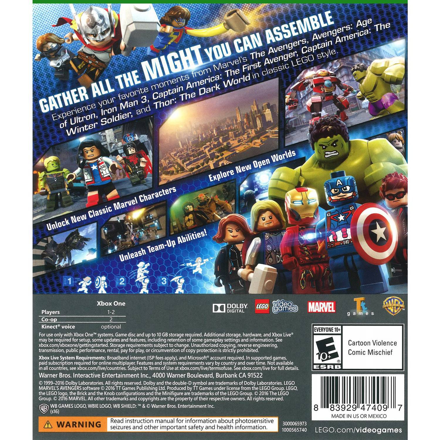 LEGO MARVEL AVENGERS, Warner Bros, Xbox One - Walmart.com