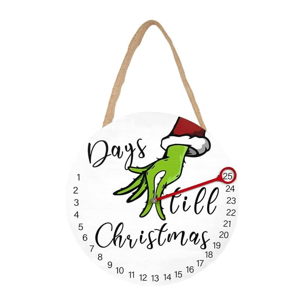 Decoraciones Colgantes De Navidad Calendario De Adviento 25 Días Para Todas Las Edades Adorno De Navidad De Madera Para Puerta Delantera Decoración De Pared Cartel De Bienvenida De Navidad 12 Pulgadas Cateissary HA038906-00