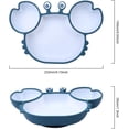 thumbnail image 2 of Plato de succión de silicona con diseño único de cangrejo lindo, entrenamiento de autoalimentación para bebés y niños pequeños, promueve la independencia en las comidas de los más pequeños, 2 of 5