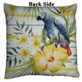 thumbnail image 2 of ABPHQTO Tropical Hibiscus Flower Plumeria Parrot African Reversible Mermaid Sequin Pillow Case Home Decor Cushion Cover 18x18 Inch, 2 of 2