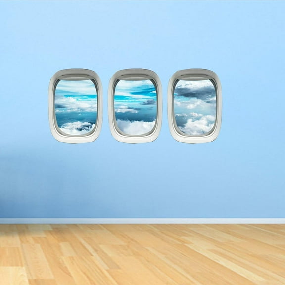 VWAQ Aircraft Wall Mural Decal Boys Room Airplane Decor Aviation Wall Stickers - PPW38 (14"H x 33"W)