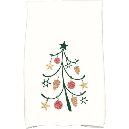 Simply Daisy 16" x 25" Pinecone Tree Geometric Print Hand Towel