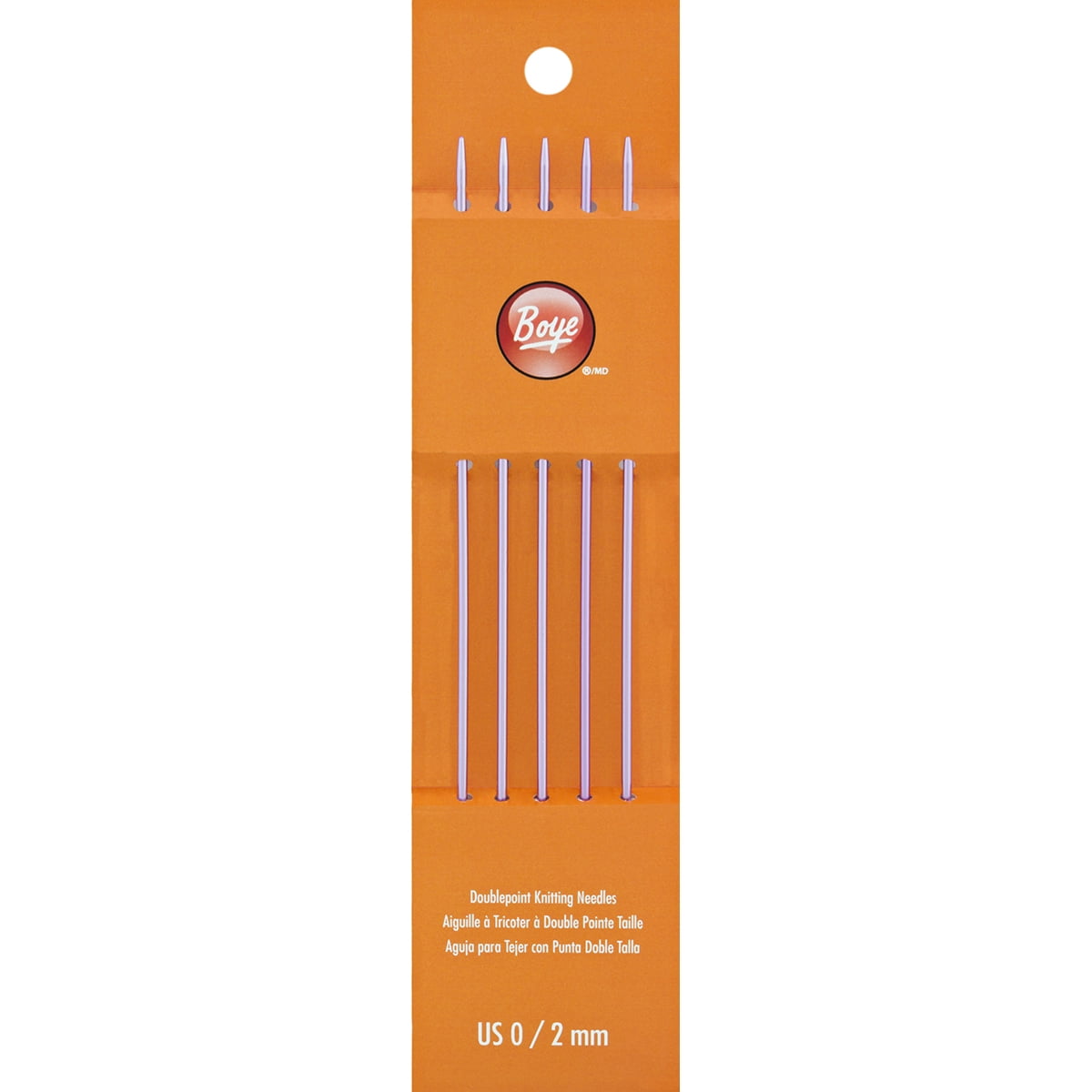 Double Point Aluminum Knitting Needles 7'-Size 0/2mm