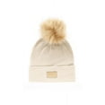 thumbnail image 2 of Fur Pom Beanie Hat - Ocean, 2 of 5