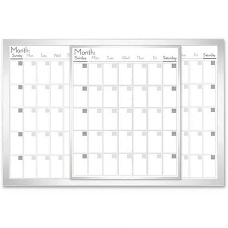 UPC: 0035255525039 | Lorell Magnetic Dry-Erase Calendar Board 36  (3 ft) W x 24  (2 ft) H Frost Surface Rectangle Mount 1 Each