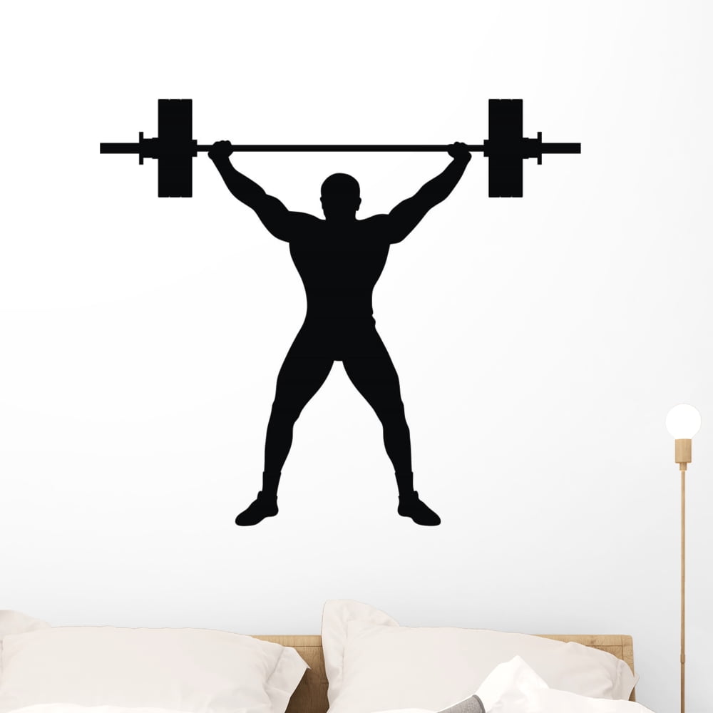 Weight Lifter Athlete Wall Decal by Wallmonkeys Peel and Stick Graphic