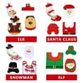 thumbnail image 1 of 3pcs Christmas, Toilet Seat Cover Rug Set, Christmas Bathroom Decorations, 1 of 3