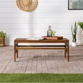 thumbnail image 5 of Walker Edison Slatted Solid Acacia Wood Outdoor Coffee Table in Dark Brown, 5 of 6