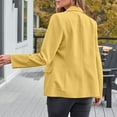 thumbnail image 6 of lcziwo Blazers for Women Business Professional,Womens Bussiness Casual Blazers Open Front Long Sleeve Work Office Blazer Jacket Button Lapel Blazer Yellow,XXXL, 6 of 8
