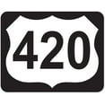 thumbnail image 2 of Route 420 Interstate Highway Sign Cut Out Wall Party Decoration, 2 of 2