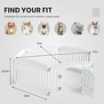 thumbnail image 3 of Demi Bonn 24" Dog Playpen 6-Panel Adjustable Folding Portable Pet Fence for Small to Medium Dogs Indoor Outdoor Use, White, 3 of 7
