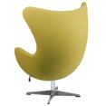 thumbnail image 3 of Black Leather Egg Chair with Tilt-Lock Mechanism, 3 of 4