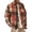 Orange, variant on Mens Flannel Shirts Casual Button Down Long Sleeve Plaid Shirt with Pockets