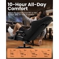 thumbnail image 4 of HLDIRECT Ergonomic Fabric Gaming Chair with Footrest and Massage Lumbar Support, Gamer Chair with 330lb Capacity, Video Game Chair for Adults, Black, 4 of 8