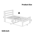 thumbnail image 3 of GZXS Twin Size Metal Platform Bed Frame with Heavy-Duty Steel Slats, 660lbs Weight Capacity, No Box Spring Needed, Noise-Free Design, Black, 3 of 7