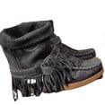 thumbnail image 1 of Women Suede Boots with Tassel Luxury Vintage Matte Shoes Non Slip Shoes Fashionable, 1 of 5