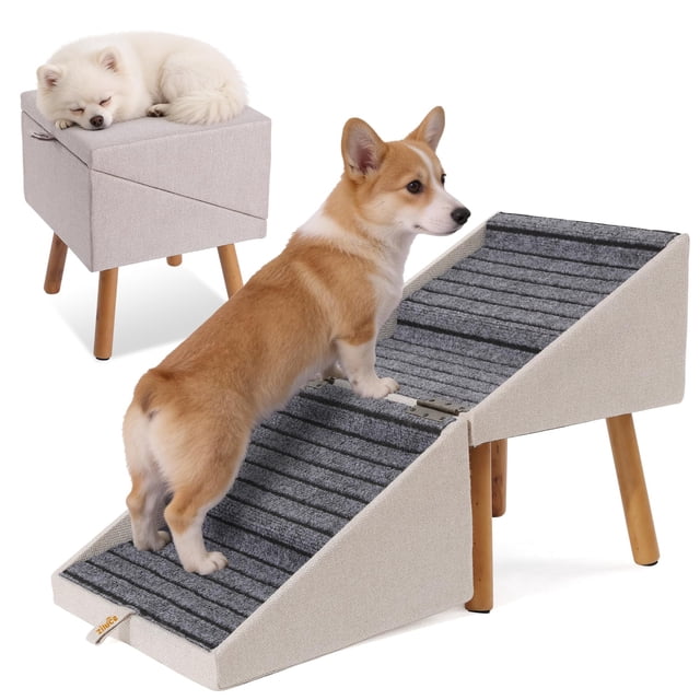 Escaleras para mascotas Ziluce 2 en 1 para perros pequeños con reposapiés de 44 cm