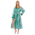 thumbnail image 2 of Up2date Fashion's Women's Underwater Lilies Print Long Robe with Pockets, 2 of 3