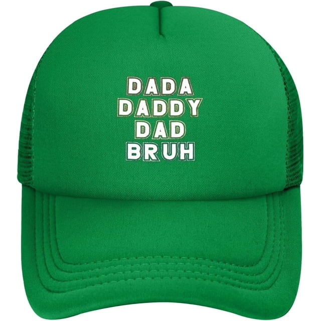 Dada Daddy Dad Bruh Mesh Hat Mesh Cap Women Men Trucker Hat Baseball Cap