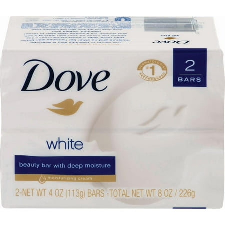 Dove White Beauty Bar, 3.75 oz, (Pack of 6)