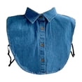 thumbnail image 2 of Denim False Collar – The Layering Essential for Women, Denim False Collar for Women, Detachable Dickey Collars (Dark Blue), 2 of 3