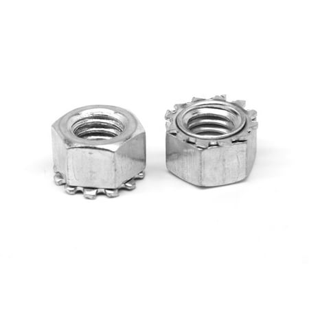

5/16 -18 Coarse Thread KEPS Nut / Star Nut with External Tooth Lockwasher Low Carbon Steel Zinc Plated Pk 50