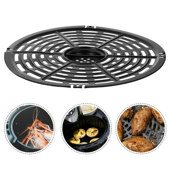 SHINYPASING Replacement Air Fryer Tray Black Iron with Oil Filtering 1Set