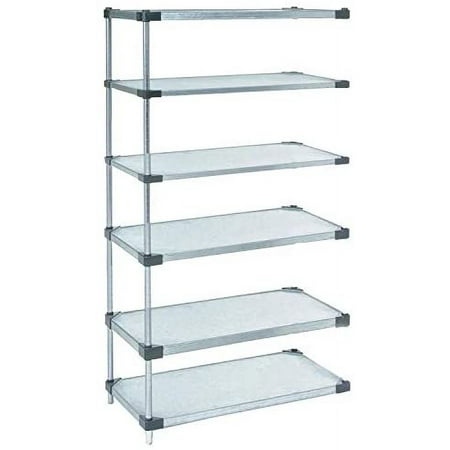

21 Deep x 60 Wide x 96 High 6 Tier Solid Stainless Steel Add-On Shelving Unit