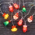 thumbnail image 2 of Guirnalda de luces LED navideñas, Papá Noel, muñeco de nieve, guirnalda de hadas, adorno de árbol de Navidad, decoración navideña para el hogar, regalo de Año Nuevo 2025（Christmas Tree 1.5M 10LED, 2 of 5