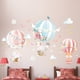 thumbnail image 2 of Hot air balloon wall stickers cartoon animal wall stickers fox elephant butterfly wall decorations DIY children's murals, 2 of 5