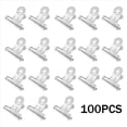 thumbnail image 3 of 200 Clips de Plástico Bulldog, Clips de Papel de Utilidad, Clips de Bisagra para el Hogar, Uso de Oficina Transparente, 3 of 5