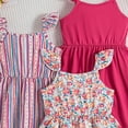 thumbnail image 4 of vigerkar Robes pour Filles Robe pour Tout-Petites Lot de 3 Robe Décontractée de Fête à Imprimé Robe Trapèze Robe d'Été (Rose Vif, 7-8 Ans), 4 of 4
