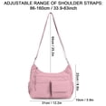 thumbnail image 6 of PULLIMORE Crossbody Bag for Women Nylon Waterproof Shoulder Purse Handbag Messenger Bag Lightweight Multi-Pockets Pocketbooks, Pink, 6 of 9