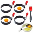thumbnail image 1 of 3.5 Inch Large Egg Rings for Griddle or Frying Round Egg for Breakfast. Egg Mcmuffins Mold Perfect Sandwiches Maker Nonstick Egg Cooking Ring for You and Your Family Full Set of 6 Packs, 1 of 8