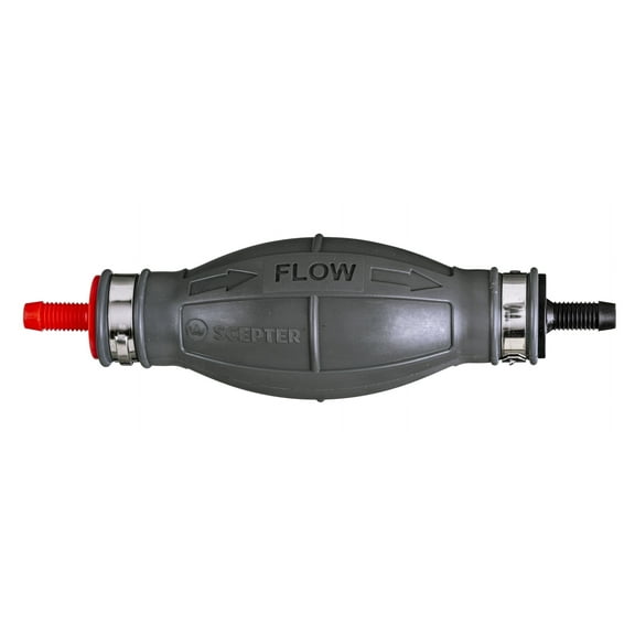 Scepter Marine Fuel Tank Primer Bulb, 5/16" Hose Barbs, EPA/CARB,10542, Boat Accessories 4.5"H x 7.13"L x 1.88:W