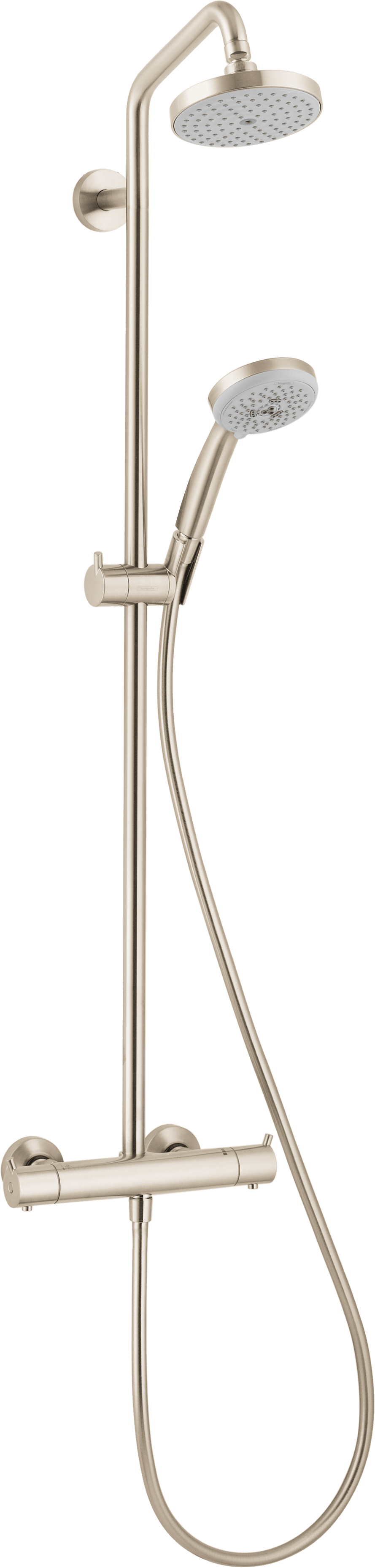 Hansgrohe Croma Showerpipe 150 1Jet, 2.0 GPM in Brushed Nickel