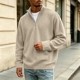 thumbnail image 6 of Men's Oversized Corduroy Half Zip Sweatshirts Mock Neck Long Sleeve Pocket Loose Fit Casual Everyday Fall Winter Tops, 6 of 8
