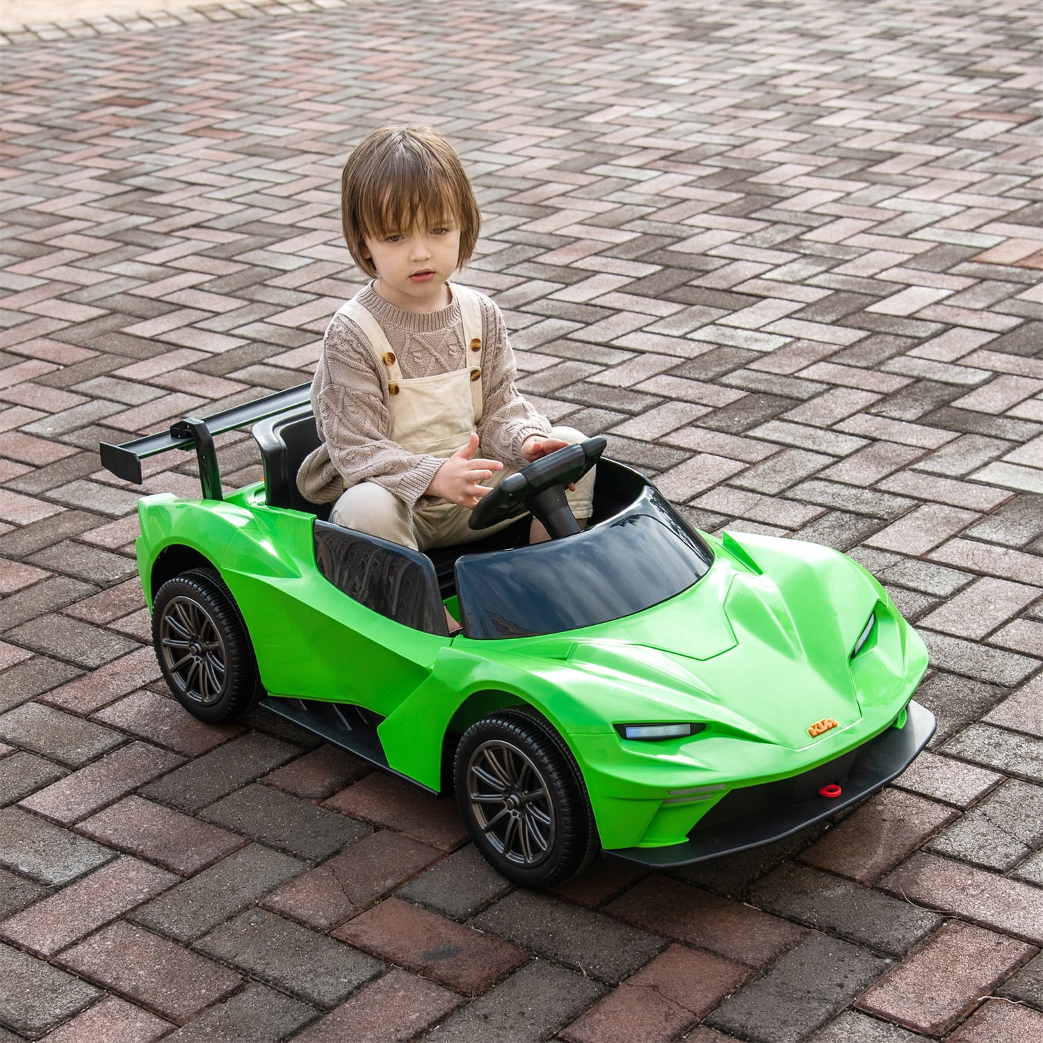 CIPACHO 12V Powered Ride Ons Kids Car Licensed Ktm x Bow Gtx Electric Car for Kids, 2.4G W/Parents Remote Control, USB, MP3, Bluetooth, LED Light, Green