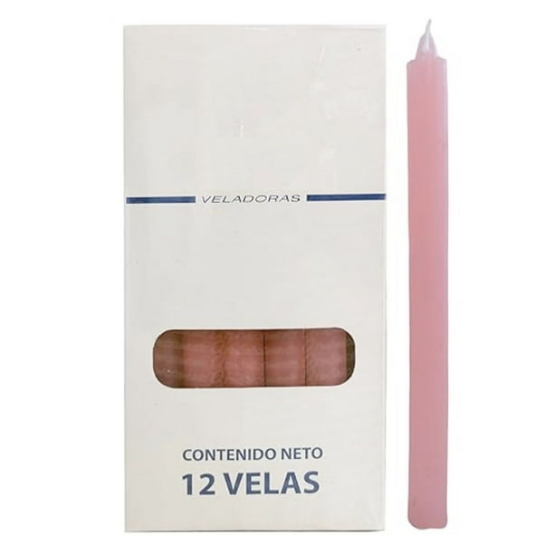 Velas Largas Parafina de 26cm Caja Con 12 piezas