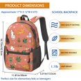 thumbnail image 3 of Cat and Potted Plant Coral Pattern 17" School Backpacks for Teens,Waterproof Oxford Fabric,S-Shape Padded Straps for School,Travel,Hiking,Camping, 3 of 6