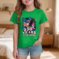 thumbnail image 2 of kpoplk Girls USA Shirts Kids 4th of July Shirts American Flag Tshirt Patriotic Top Independence Day Outfit(Green,7-8 Y), 2 of 5